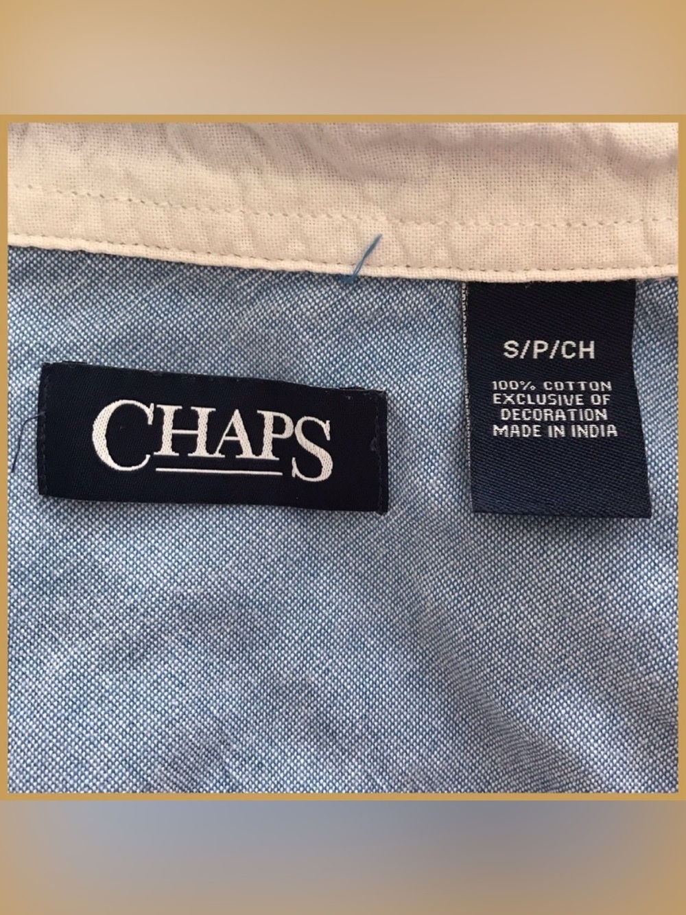 Chaps Pastel Color Block Button Up - Picture 3 of 3